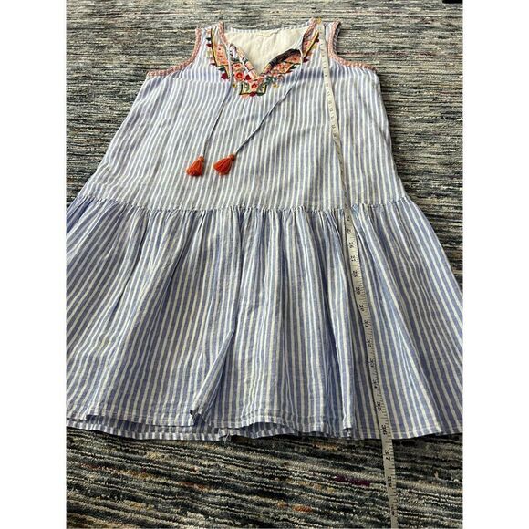 BeachLunchLounge mini embroidered striped dress size M - Picture 8 of 9
